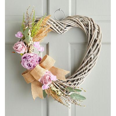 1-800-Flowers Flower Delivery Faux Half Heart Wreath