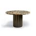 Maitland-Smith Constellation 51" Pedestal Dining Table Metal in Black/Brown/Gray | 30 H x 51 W x 51 D in | Wayfair 8380-30