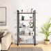 Mercer41 Jomaira 70" H x 47" W Iron Etagere Bookcase in Black | 70 H x 47 W x 13 D in | Wayfair D51826090CAD4E0489603E16F90D0E20