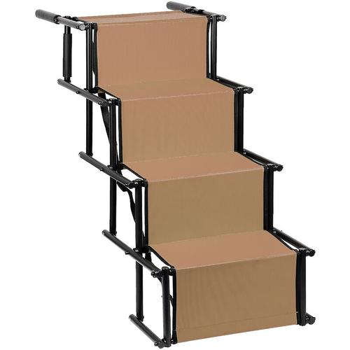Hunderampe Hundetreppe faltbar\Hunde-Falt-Treppe Autorampe Auto Einstiegshilfe 165x43cm Bruan