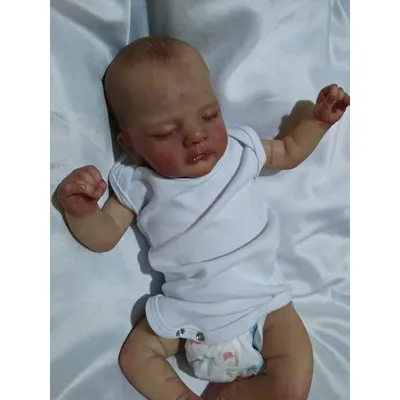 Poupées Bebe Reborn endormies nouveau-né beurre Sam peau peinte en 3D réaliste avec veines