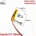 Batterie lithium-ion polymère 3.7V 500mAh 802525 852526 compatible avec