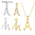 ANDYWEN 925 Argent Sterling Or Lettre A-Z Initiale Alphabet Charme Femmes Accessoires Tour De Cou