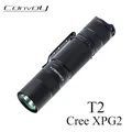 Convoy-Lampe de poche LED portable T2 avec clé Cree Xical2 mini torche torche 1 * AA lanterne de