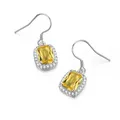 Boucles d'oreilles en argent Sterling 925 pour femme bijoux fins avec crochet en pierre Citrine