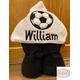 Personalised Football Hooded Towel , Kids Personalised Football Towel, Embroidered Hooded Kids Towel, Personalised Hooded Towel, Kids Gifts