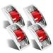 4 Pcs Sealed Marker Clearance Light Chrome Armored 12 LED Trailer Light for Truck Trailers Travel Trailers Red