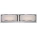 Mercer; (2) LED Wall Sconce; Frosted Glass; Brushed Nickel Finish