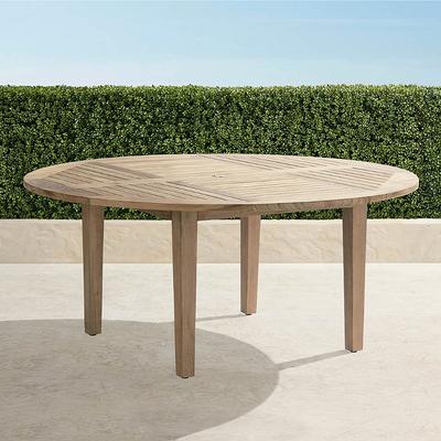 Classic 60" Round Gathering Table in Weathered Teak - Frontgate