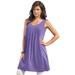 Plus Size Women's Swing Ultimate Tunic Tank by Roaman's in Vintage Lavender (Size 1X) Top