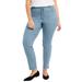 Plus Size Women's Curvie Fit Straight-Leg Jeans by June+Vie in Light Blue (Size 12 W)