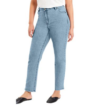 Plus Size Women's June Fit Straight-Leg Jeans by June+Vie in Light Blue (Size 22 W)
