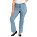 Plus Size Women's Curvie Fit Bootcut Jeans by June+Vie in Light Blue (Size 14 W)