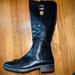 Coach Shoes | Coach Black Leather Easton Tall Riding Boots Gold Buckle Detail. Great Condition | Color: Black | Size: 8.5