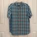 Columbia Shirts | Blue, Teal, & White Plaid Short Sleeve Columbia Shirt | Color: Blue/White | Size: Xl