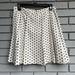 J. Crew Skirts | J. Crew Womens Sz 4 Pleated Cream And Black Polka Dot Skirt | Color: Black/Cream | Size: 4