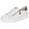 Plateausneaker REMONTE, Damen, Gr. 39, weiß (weiß, kupfer), Leder, Lederimitat, sportlich, Schuhe, mit Soft-Foam Fußbett, Freizeitschuh, Halbschuh, Schnürschuh, Topseller