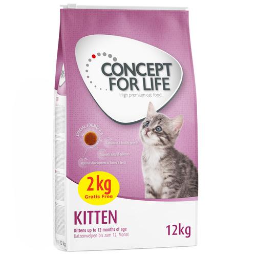 10 + 2 kg Kitten Concept for Life Katzenfutter trocken