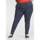 Skinny-fit-Jeans LEVI'S PLUS "MILE HIGH" Gr. 20 (50), Länge 31, blau (dark, blue) Damen Jeans Röhrenjeans