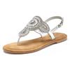 Zehentrenner LASCANA, Damen, Gr. 43, silber (silberfarben), Obermaterial: 80% Synthetik, 20% Schafsleder. Futter: 100% Schafsleder. Decksohle: 100% Ziegenleder. Laufsohle: 100% Synthetik, bestickt, feminin, Schuhe, Sandale, Pantolette in...