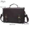 Porte-documents Vintage Crazy Horse en cuir de vache noir fourre-tout pour ordinateur portable