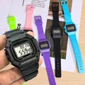 Montre numérique LED avec bracelet en acier pour femme montres carrées montres militaires de sport