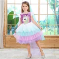 Robe de princesse arc-en-ciel pour filles robe de soirée pour enfants robe dos nu magnifique