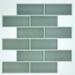 Room Mates 10.5" x 10.5" Vinyl Peel & Stick Subway Tile Vinyl/PVC in Green | 10.5 H x 10.5 W x 0.014 D in | Wayfair TIL4984FLT