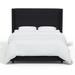 Joss & Main Hanson Upholstered Low Profile Standard Bed Upholstered in Black | 56 H x 83 W x 85 D in | Wayfair 6908CD9B45184E19BB543A2AAC882538