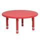 Flash Furniture YU-YCX-007-2-ROUND-TBL-RED-GG 33" Round Preschool Activity Table - Plastic Top, Red