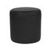 Flash Furniture QY-S10-5001-1-BKL-GG 15 3/4" Round Barrington Ottoman Pouf - 16 1/4"H, Black Leather