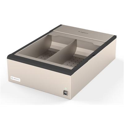 Merco Savory MCG1827NNN 18 1/2" CrispyMax Countertop Fry Holding Station, 120v, Double Lane Unit, Stainless Steel