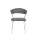 Orren Ellis Felicie Leather Slat Back Side Chair Upholstered/Genuine Leather in Gray | 30.32 H x 22.64 W x 22.84 D in | Wayfair
