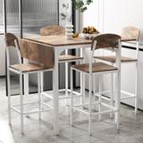 Drop Leaf Dining Table Set with Dining Chairs for 4