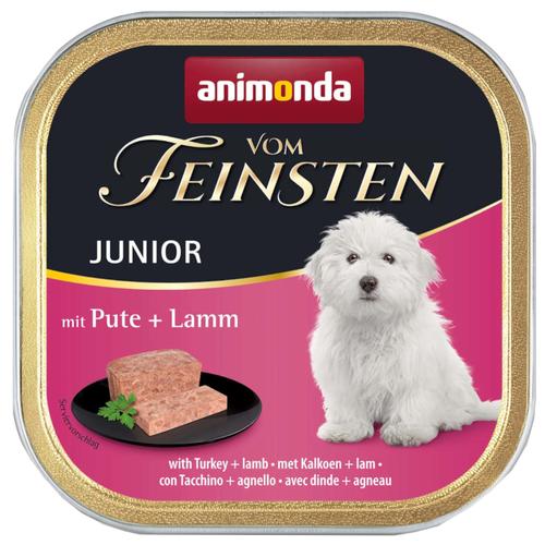 48x 150g Junior: Pute & Lamm animonda Vom Feinsten Hundefutter nass