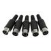 DIN plug 7-pin audio video cable connector S terminal 7 pole male large keyboard microphone connector MINI7 pin P DIN 7 pole S terminal plug Black plastic plug (Black) (4pcs)