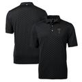 Men's Cutter & Buck Black Georgia Tech Yellow Jackets Team Big Tall Virtue Eco Pique Tile Print Polo