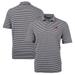 Men's Cutter & Buck Black Arizona State Sun Devils Big Tall Team Logo Virtue Eco Pique Stripe Recycled Polo