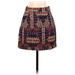 Sam Edelman Casual A-Line Skirt Knee Length: Blue Print Bottoms - Women's Size 2