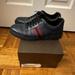 Gucci Shoes | Gucci Andros Men’s Sneaker Sz 8.5 Mint Like New Rare Vintage Vtg Classic Navy | Color: Blue/Red | Size: 8.5