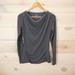 Athleta Tops | Athleta Women's Size Xs Tana Long Sleeve Ruched Cowl Neck Top Gray Zip Pocket | Color: Gray | Size: Xs