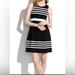 Madewell Dresses | Madewell Black And White Striped Sleeveless Afternoon Dress Size Xs | Color: Black/White | Size: Xs