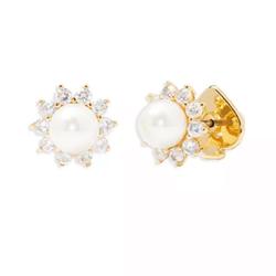 Kate Spade Jewelry | Kate Spade Sunny Halo Cream Stud Earrings | Color: Gold/White | Size: Os