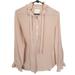 J. Crew Tops | J. Crew Womens 4 Dusty Pink Long Sleeve Ruffle Tri | Color: Pink | Size: 4