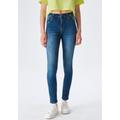 Slim-fit-Jeans LTB "Amy X" Gr. 32, Länge 32, blau (rosales unda) Damen Jeans Röhrenjeans