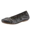 Ballerina RIEKER, Damen, Gr. 37 (4,5), schwarz, Lederimitat, unifarben, sportlich, Schuhe, Slipper, Flache Schuhe mit Rundum-Gummizug