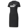 Sweatkleid PUMA "Essentials T-Shirt-Kleid mit schmaler Passform Damen" Gr. L, Normalgrößen, schwarz (black) Damen Kleider Sweatkleider