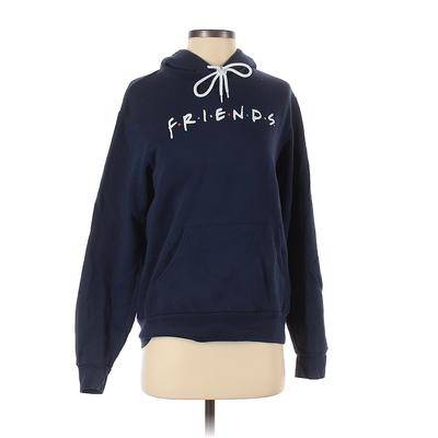 Bella + Canvas Pullover Hoodie: Blue Print Tops - Women's Size Small