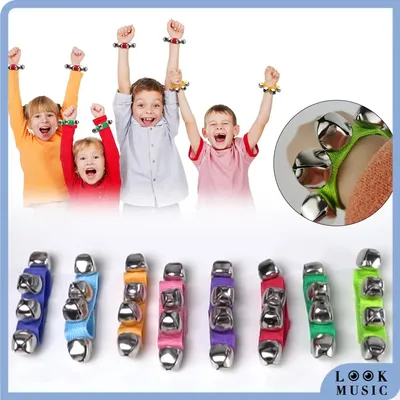 Cloches de poignet pour enfants jouets portables pour déformer anneau de cloche Orff jouets à