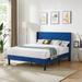 Javlergo Upholstered Bed Frame with Wingback Panel Headboard, No Box Spring Needed